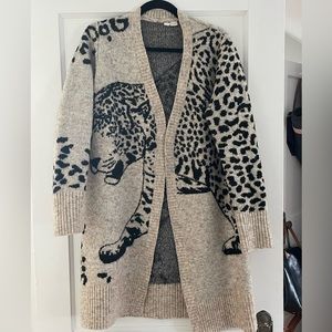 Anthropologie Lucerne Leopard Cardigan
